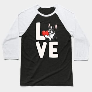 Boston Terrier Love Baseball T-Shirt